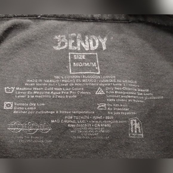 Bendy Kids' Premium Anime Graphic T-Shirt Bendy Trio Circles Logo Black & White - Picture 4 of 11